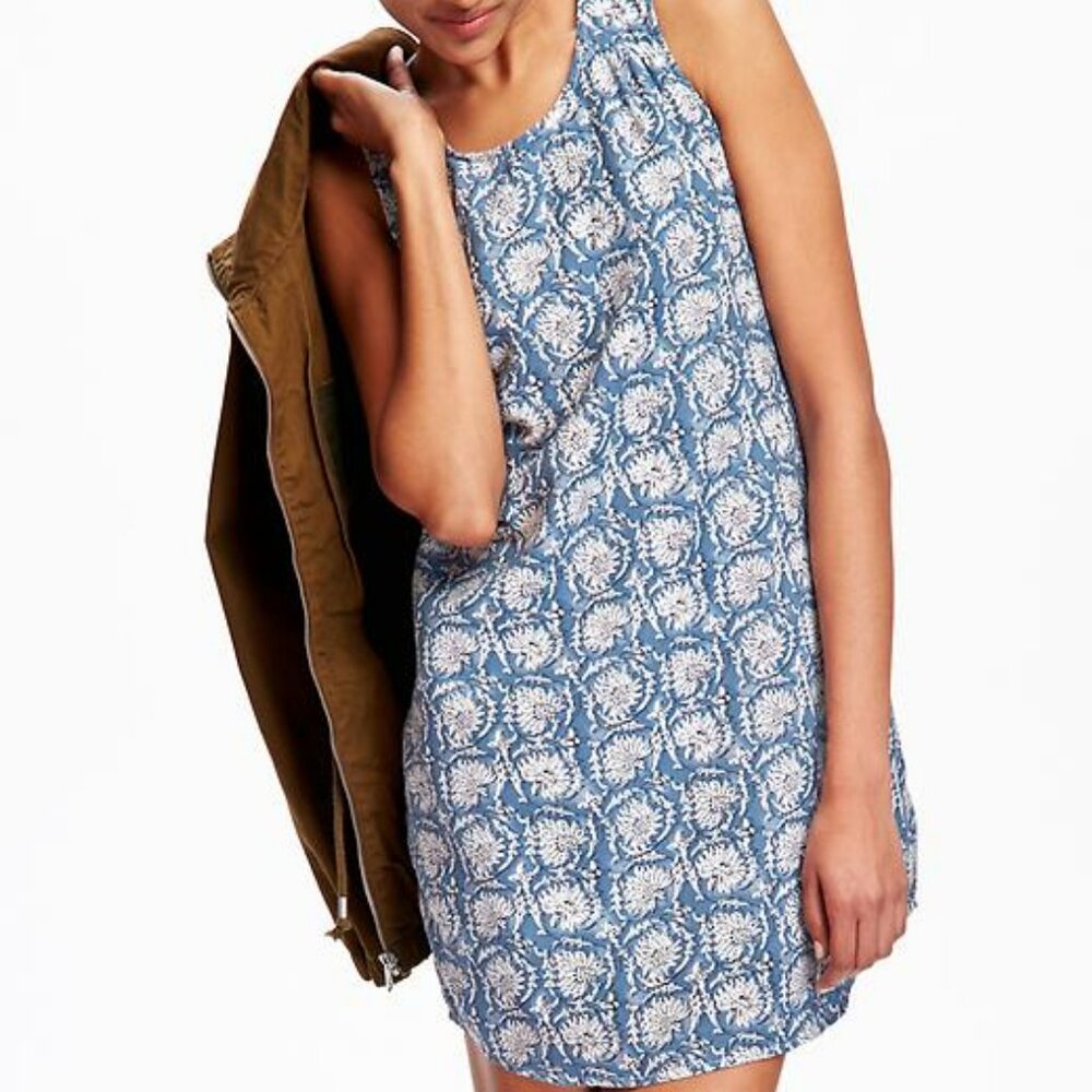 Retro Mid-century Floral Shift Mini Dress